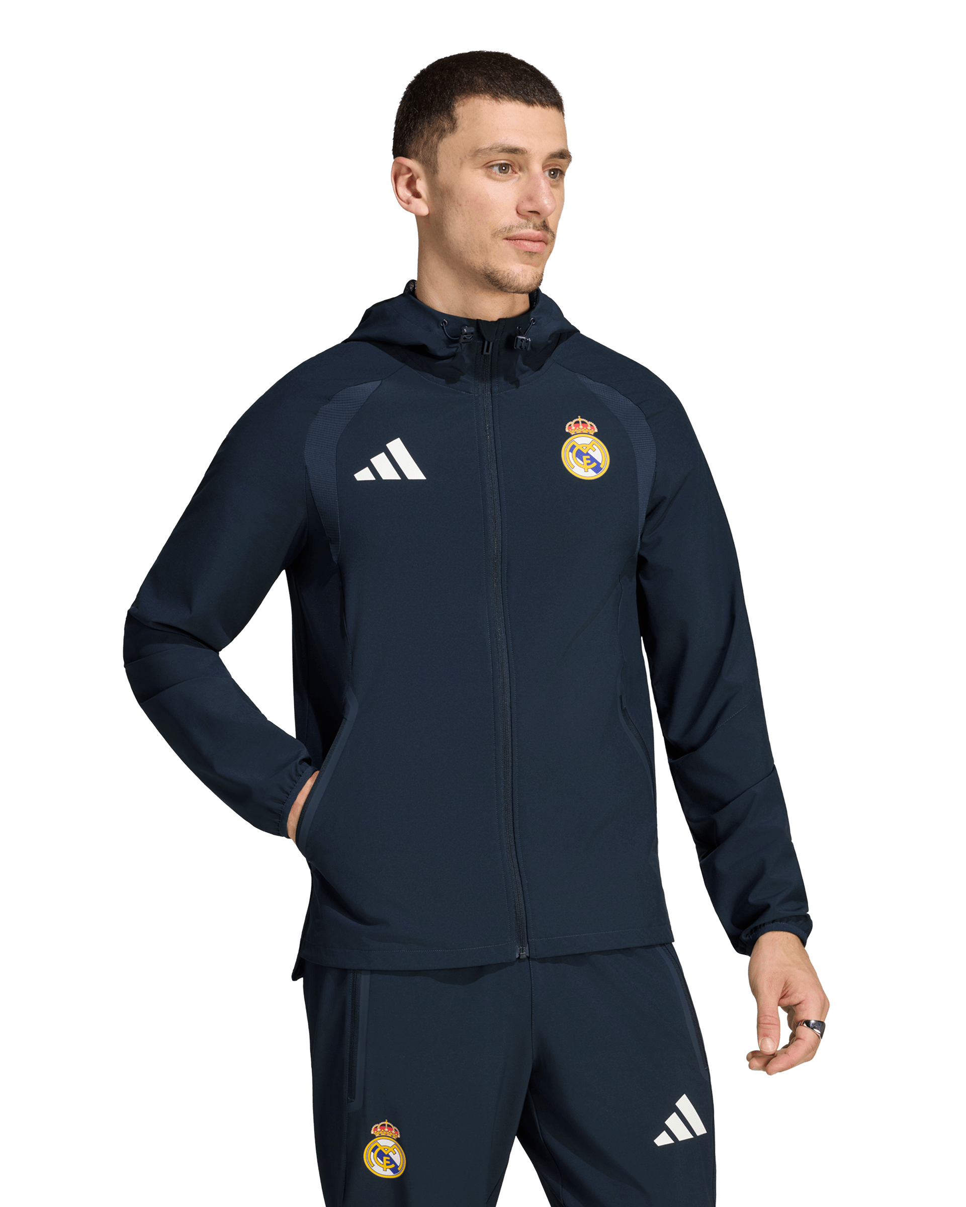 Mens Real Madrid Travel Windbreaker