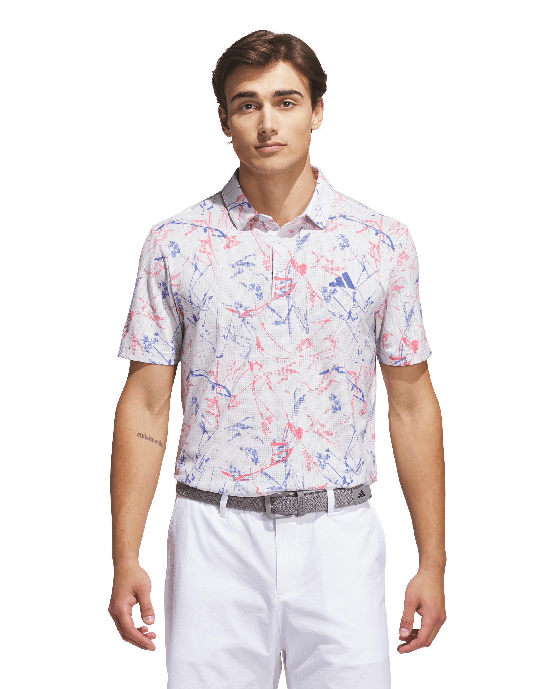 Mens Ultimate Mesh Printed Golf Polo