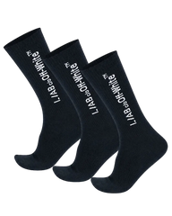 3 Pack L/AB Horizontal Mid Calf Crew Socks