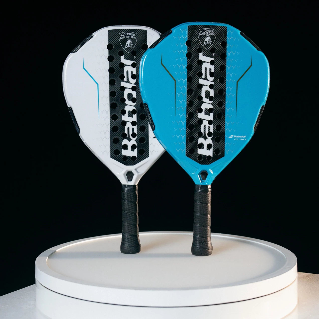 Lamborghini White Blue Padel Racket