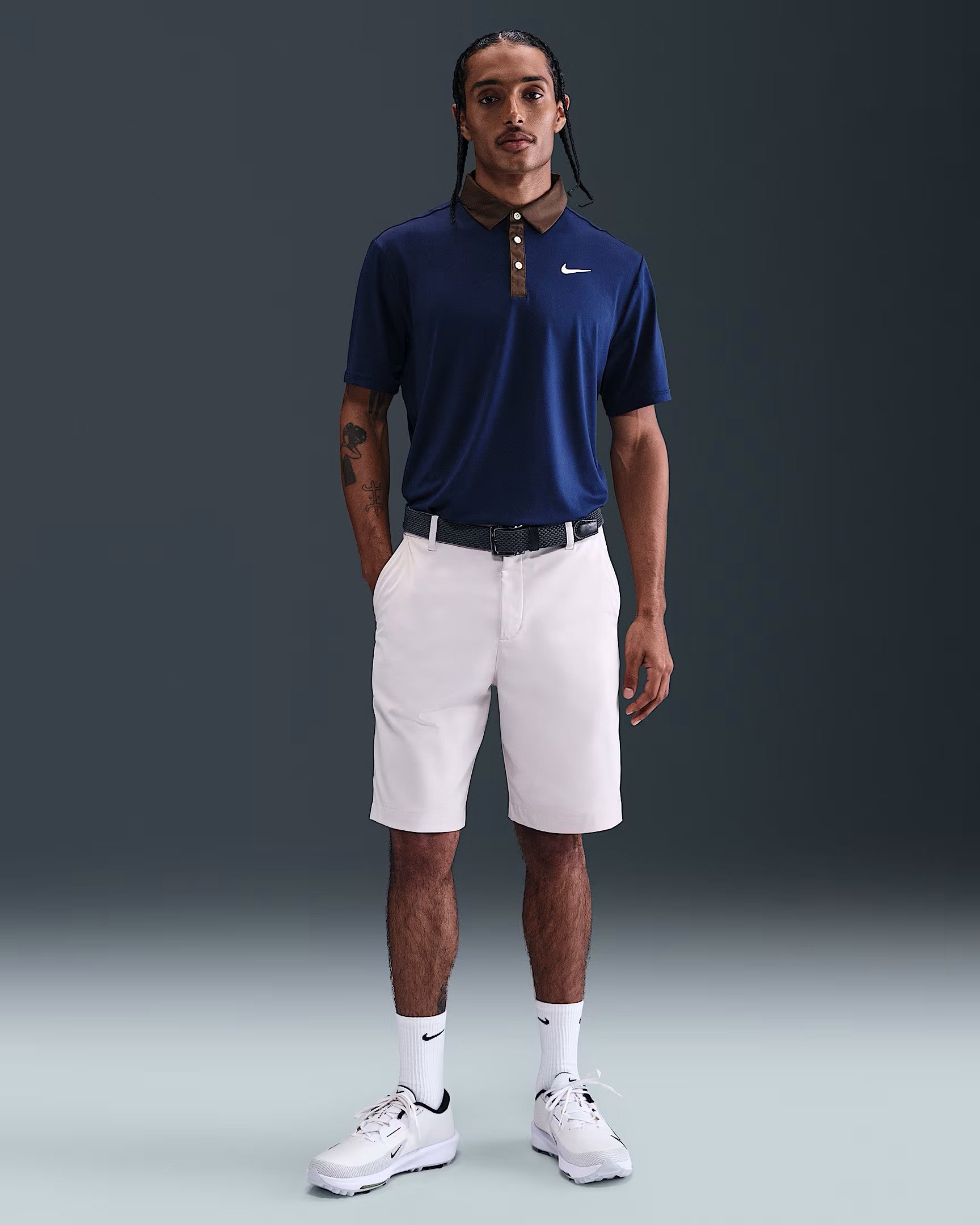 Mens Dri-Fit Tour Contrast Golf Polo