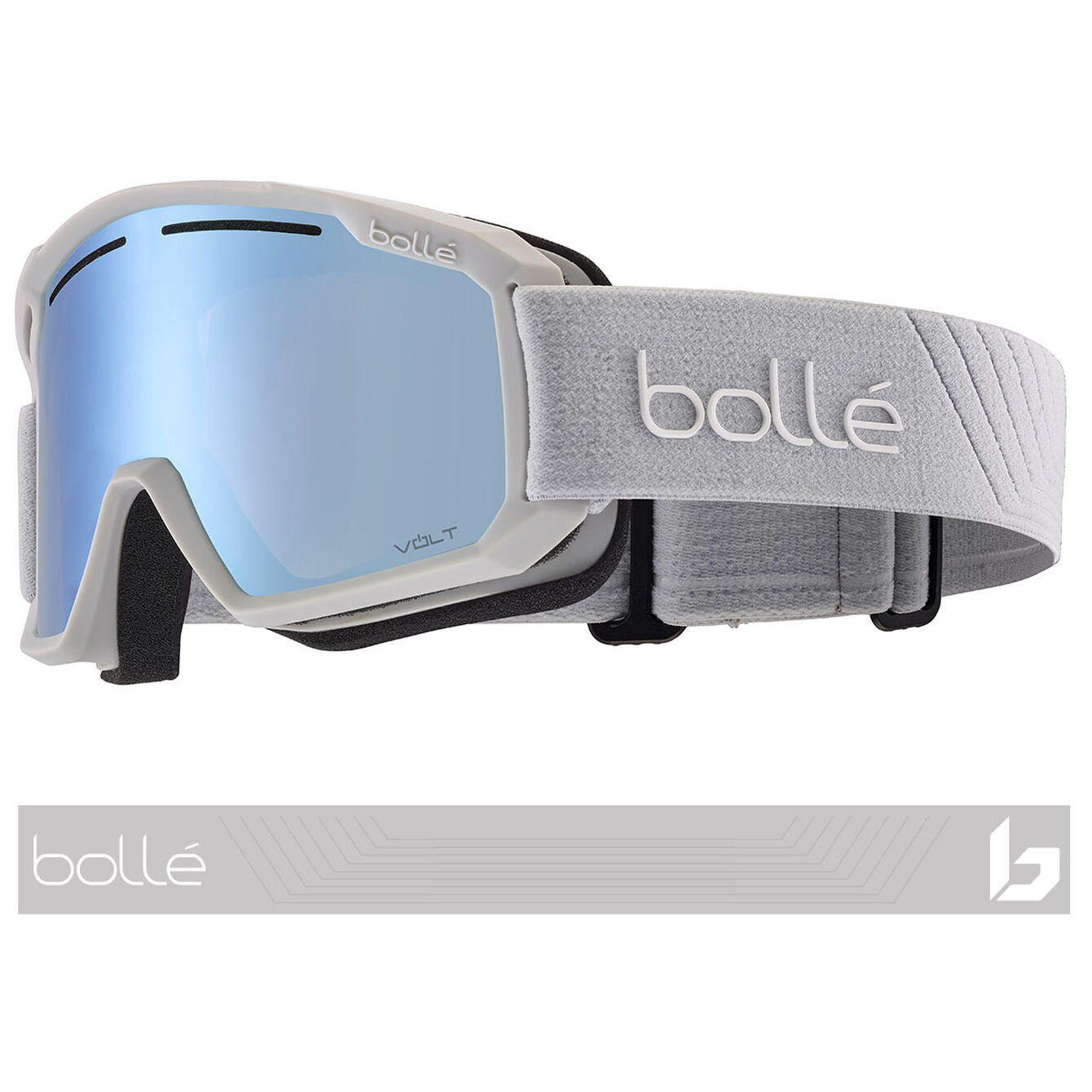 Maddox Lightest Grey Matte Azure Lens Ski Goggle