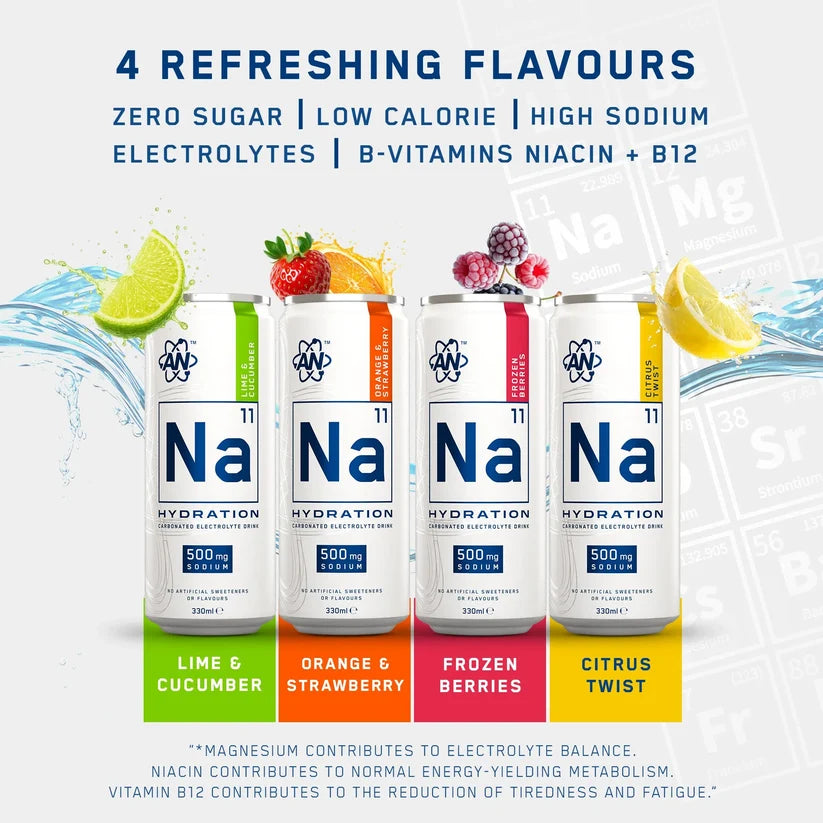 NA11 Hydration Electrolyte Orange Strawberry 330 Milliliter