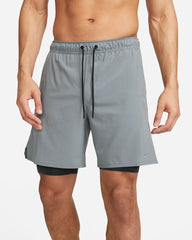 Mens Dri-Fit Unlimited Woven 2 In 1 7 Inch Short