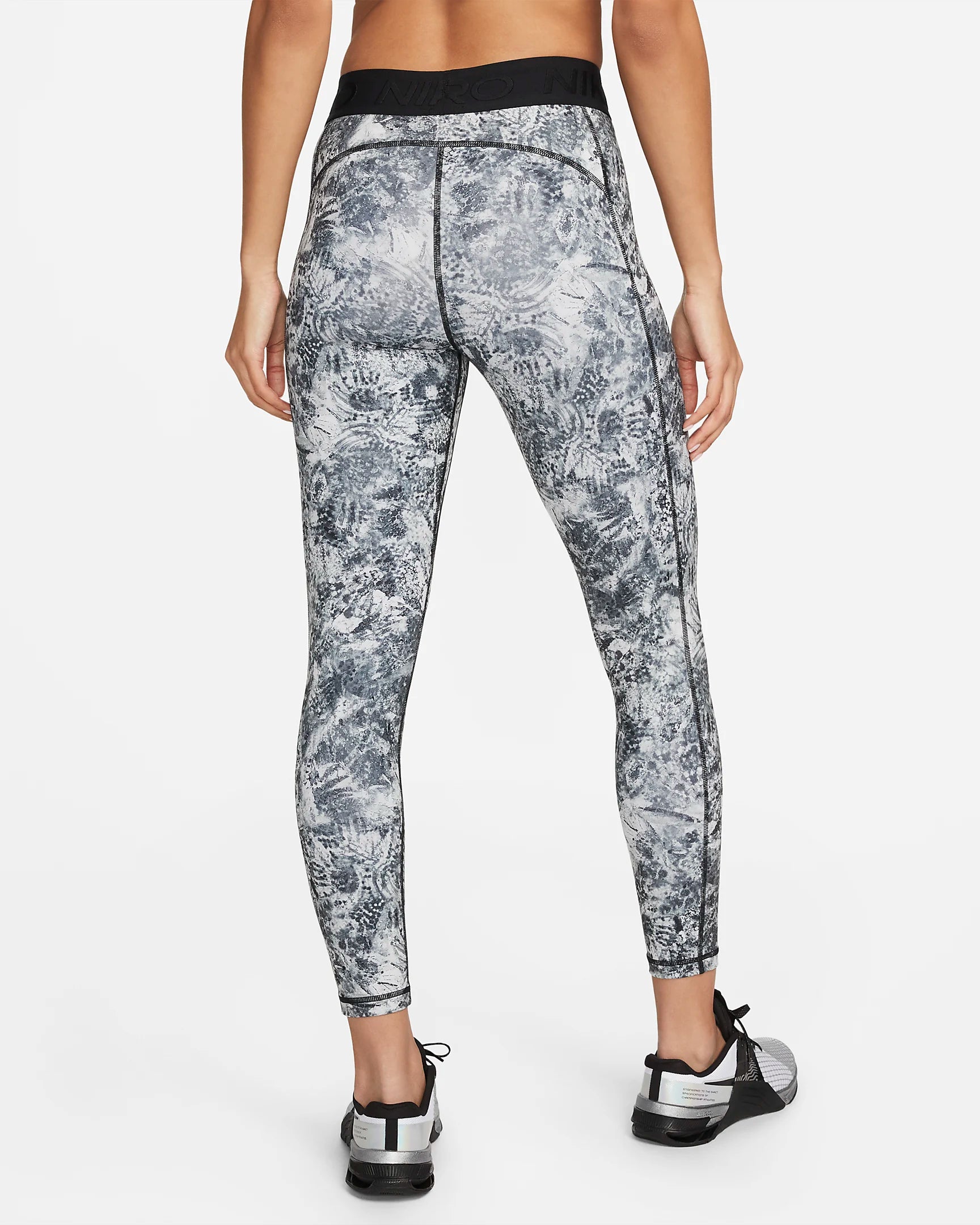 Womens Pro Dri Fit Mid Rise All Over Print 7/8 Tight