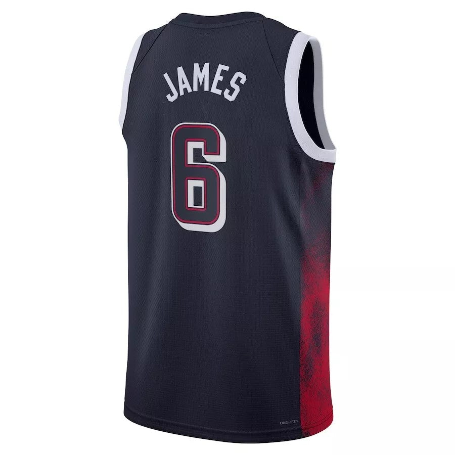 Mens Lebron James USA Road Navy Jersey