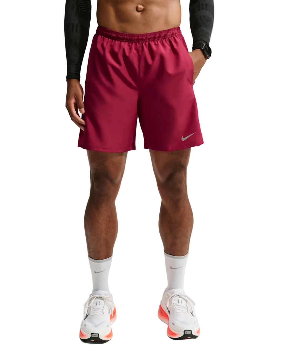 Mens Dri-Fit Miler 7 Inch 2 in 1 Short