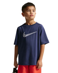 Junior Boys Training Dri Fit Big Logo Short Sleeve Tshirt