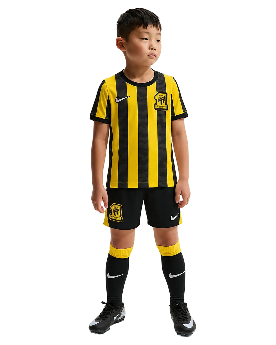 Kids Al Ittihad Home 25/26 Replica Set