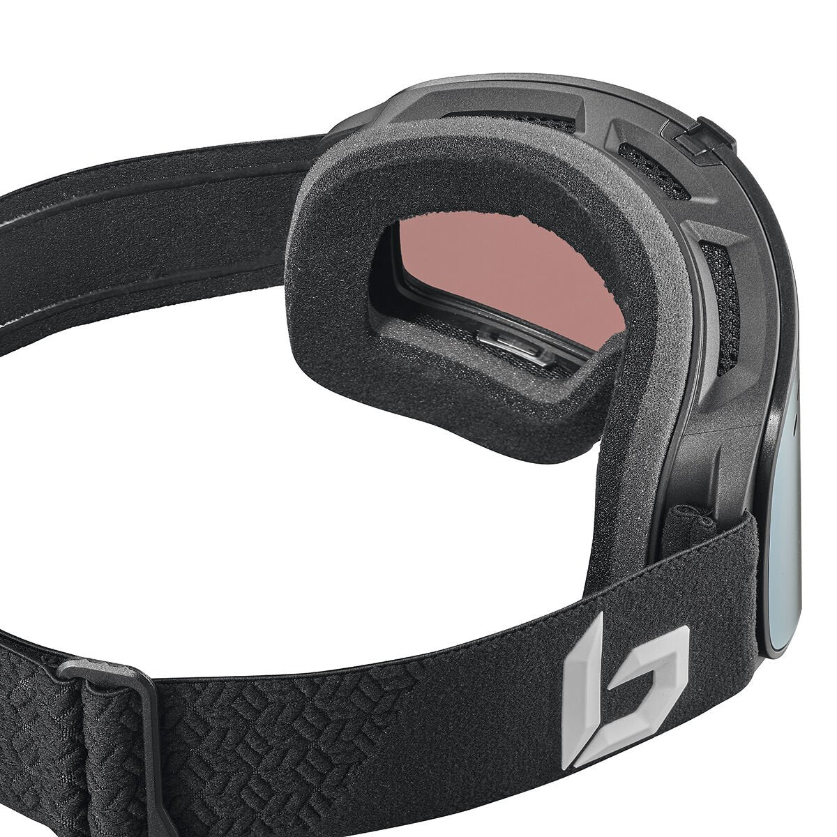 Nevada Black Matte Volt Ice Blue Lens Ski Goggle