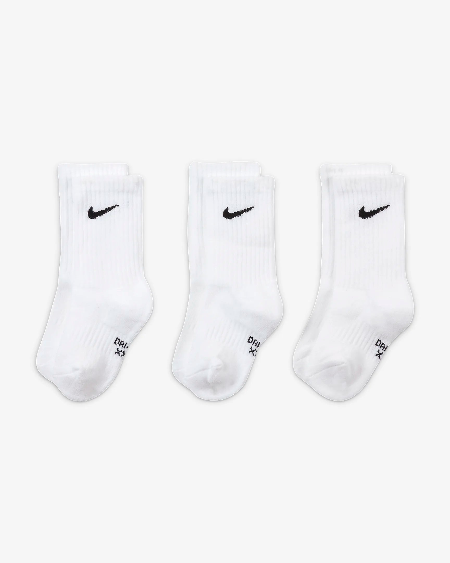 3 Pack Kids Dri-Fit Performance Basic Crew Socks