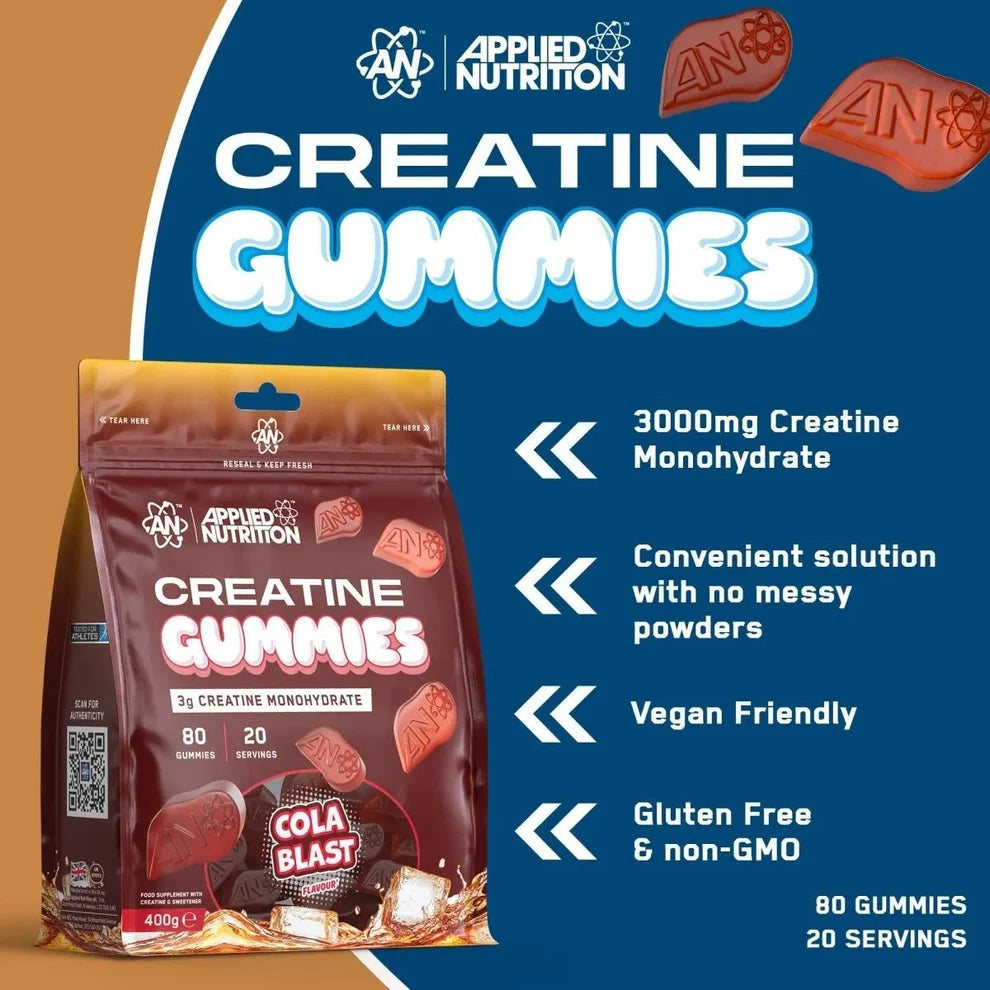 Pure Creatine Cola Blast 3000 Milligram 80 Gummies