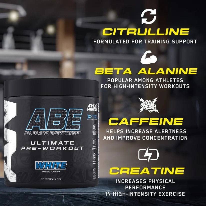 ABE Pre-workout Powder White 375 Grams