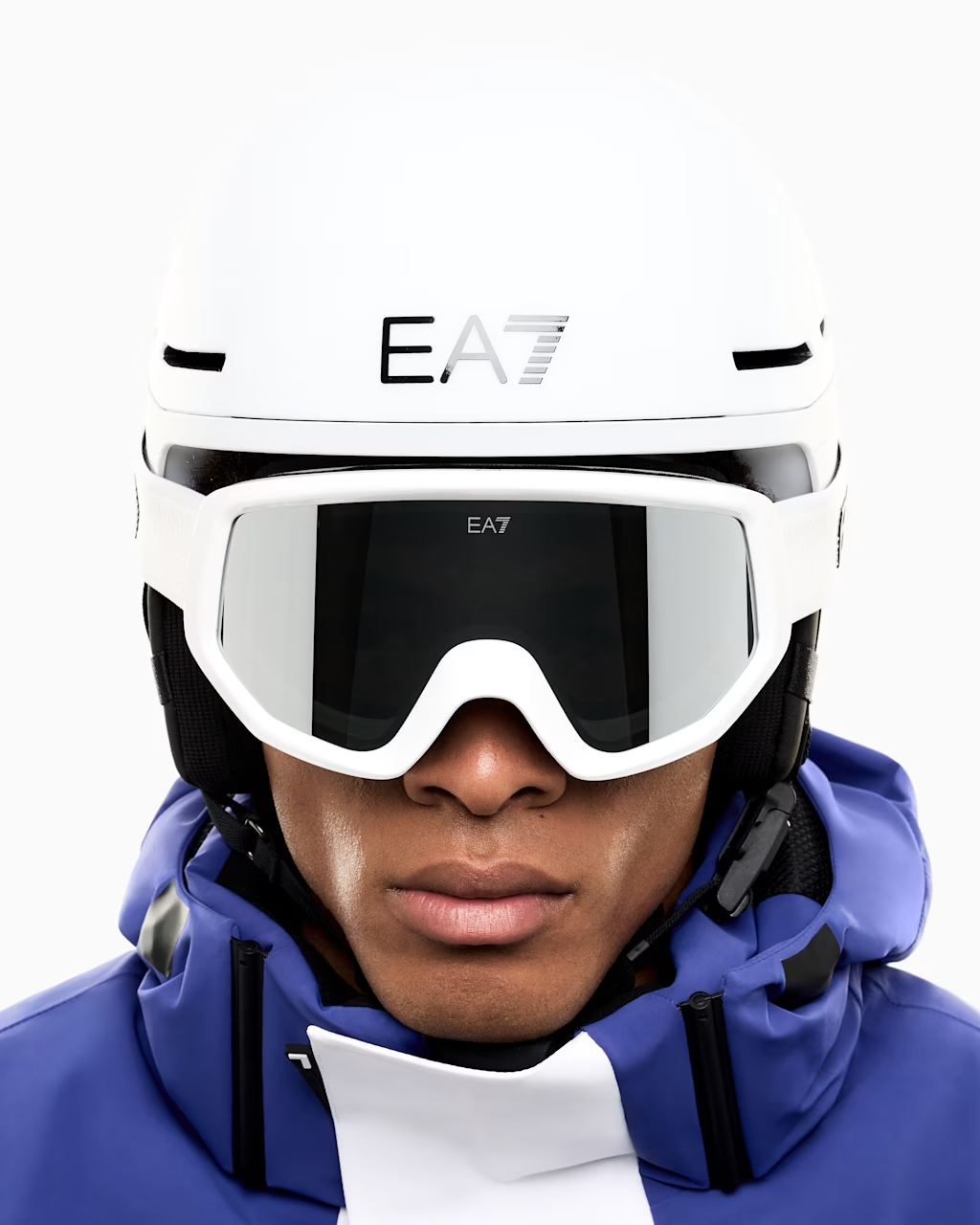 Shiny White Frame High Silver Lens Snow Goggle