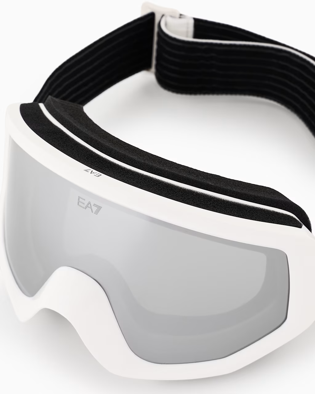 Shiny White Frame High Silver Lens Snow Goggle