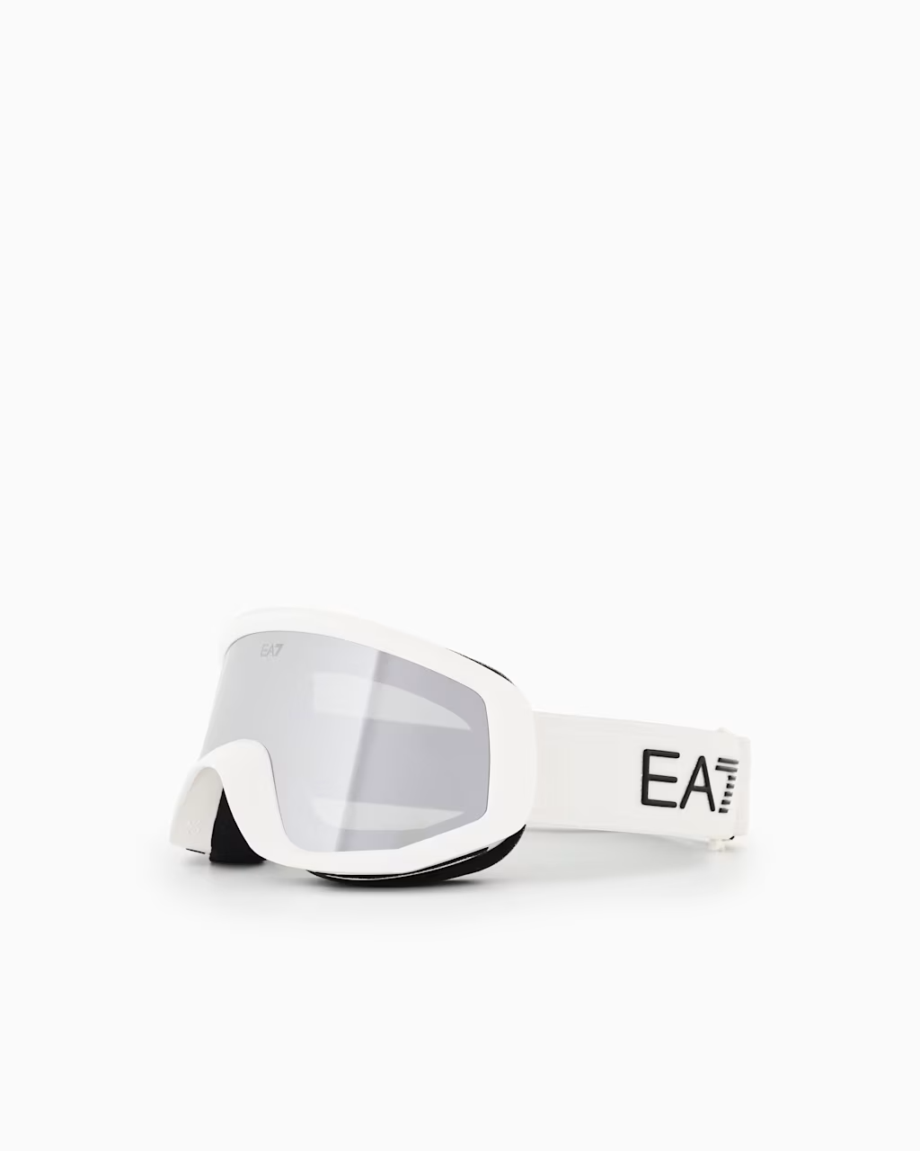 Shiny White Frame High Silver Lens Snow Goggle
