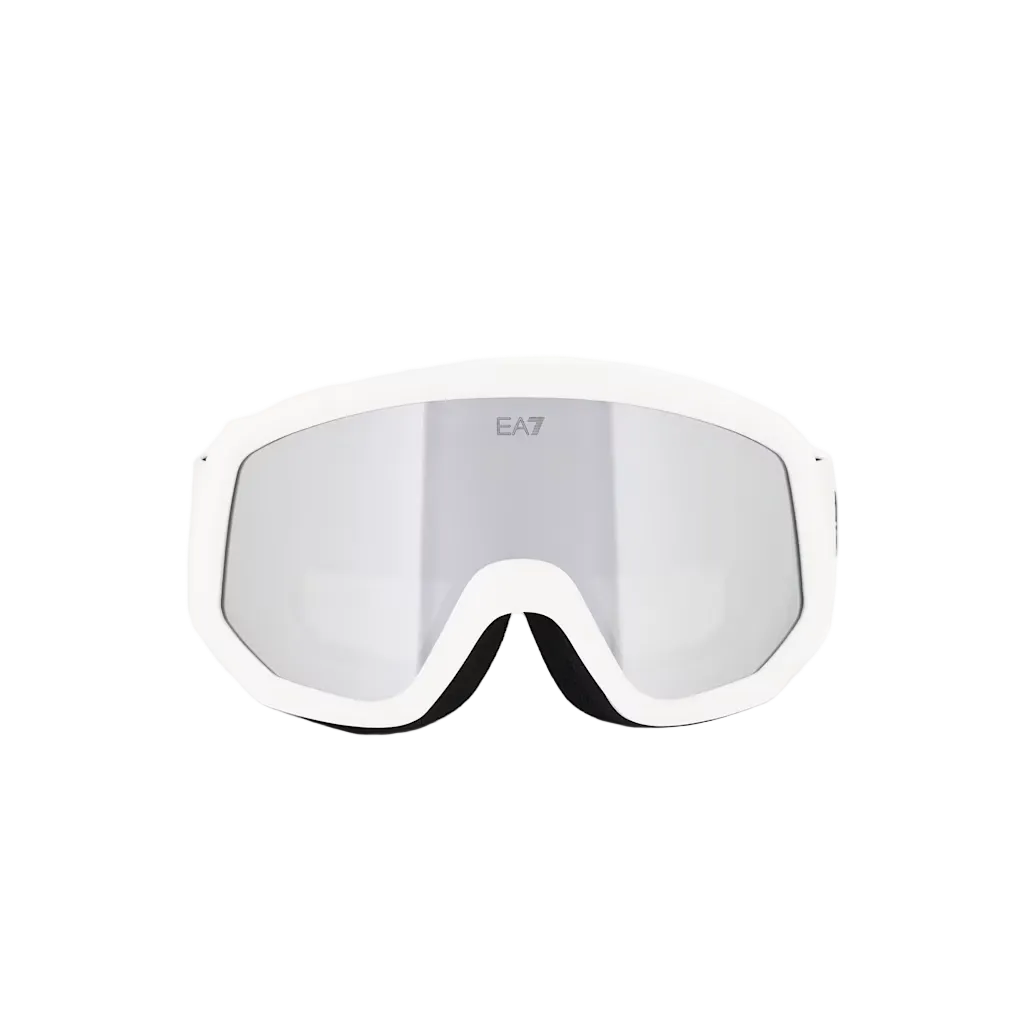 Shiny White Frame High Silver Lens Snow Goggle
