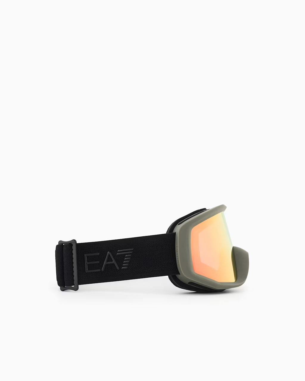 Matte Military Green Frame Mirror Orange Lens Snow Goggle
