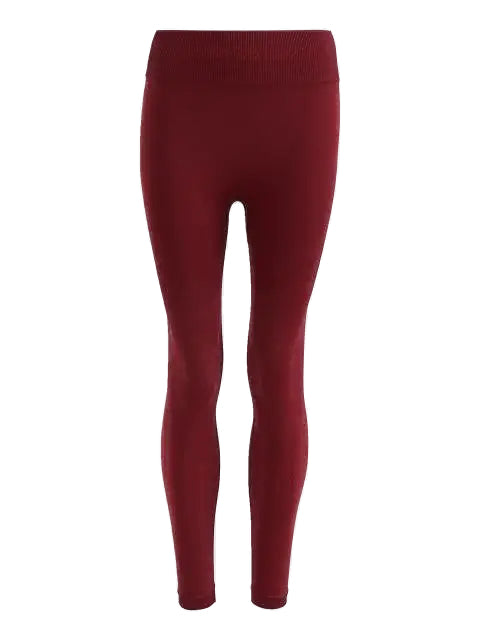Womens Mid Rise Plain Seamless Tight