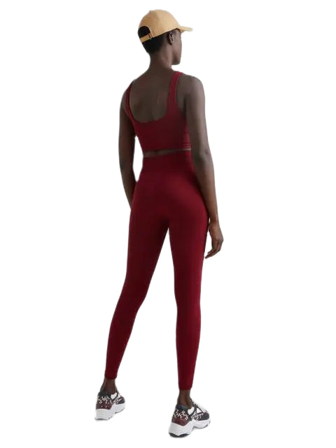 Womens Mid Rise Plain Seamless Tight