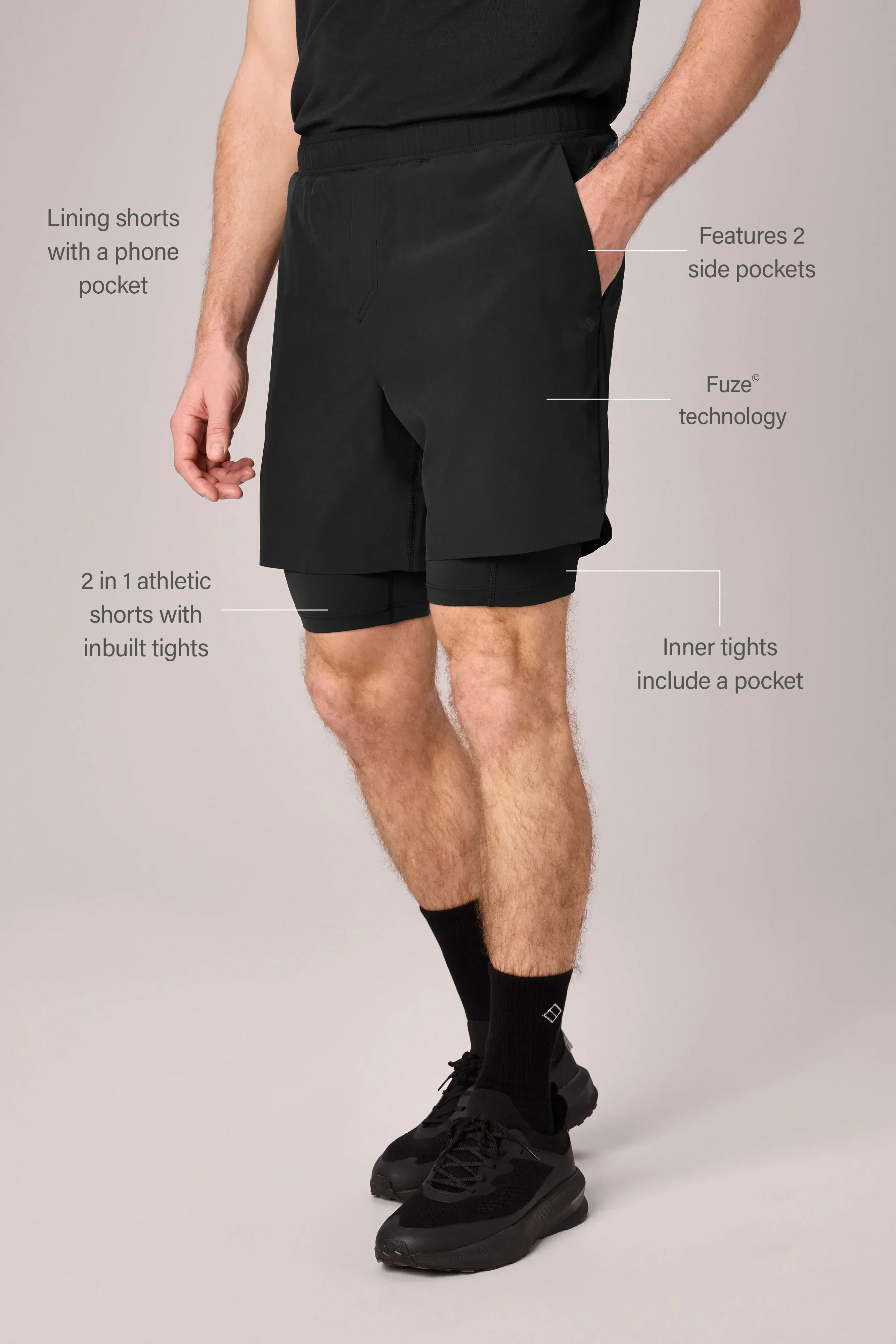 Mens Nord 2 in 1 Performance Short