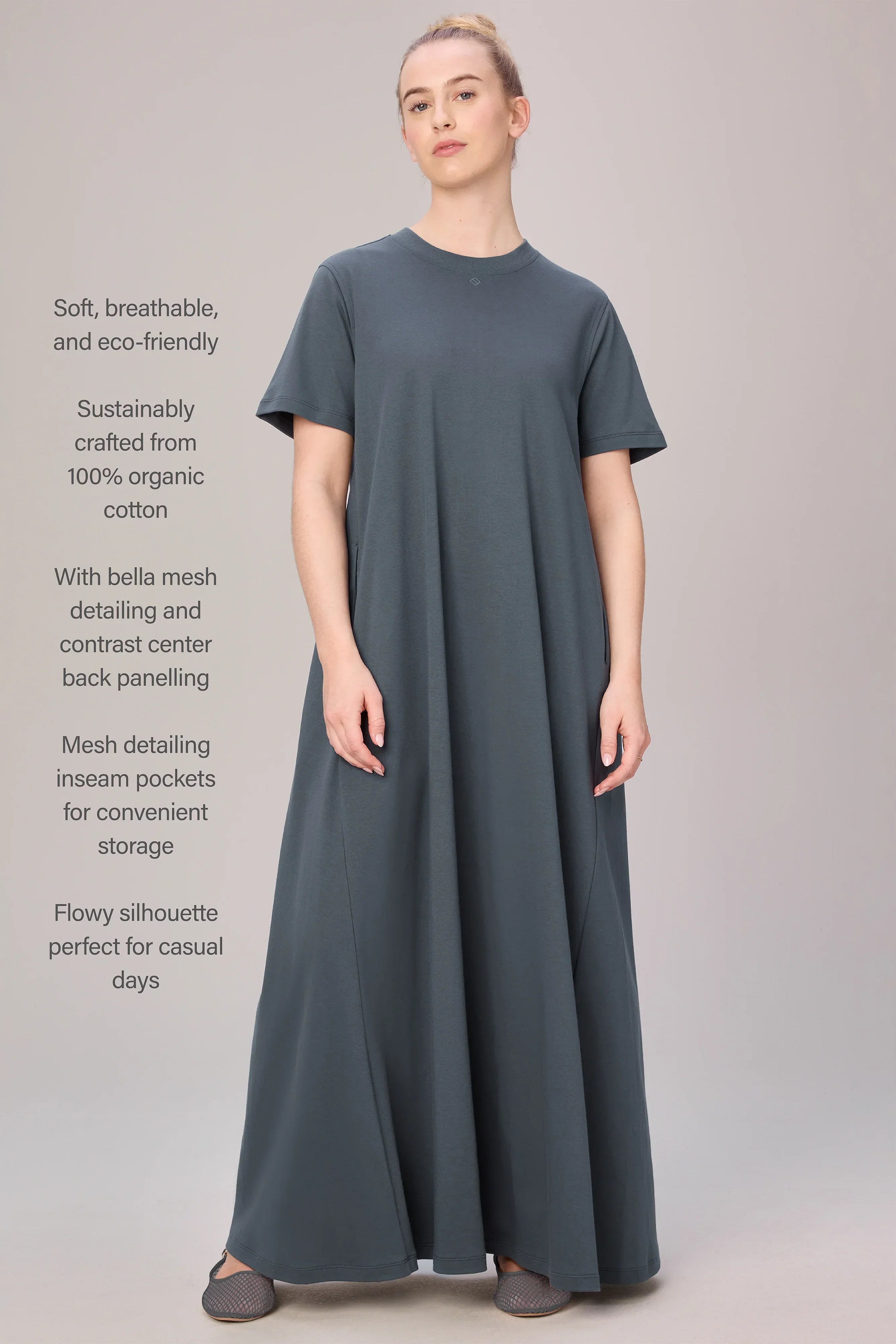 Womens Organic Cotton Sloane Maxi Dress
