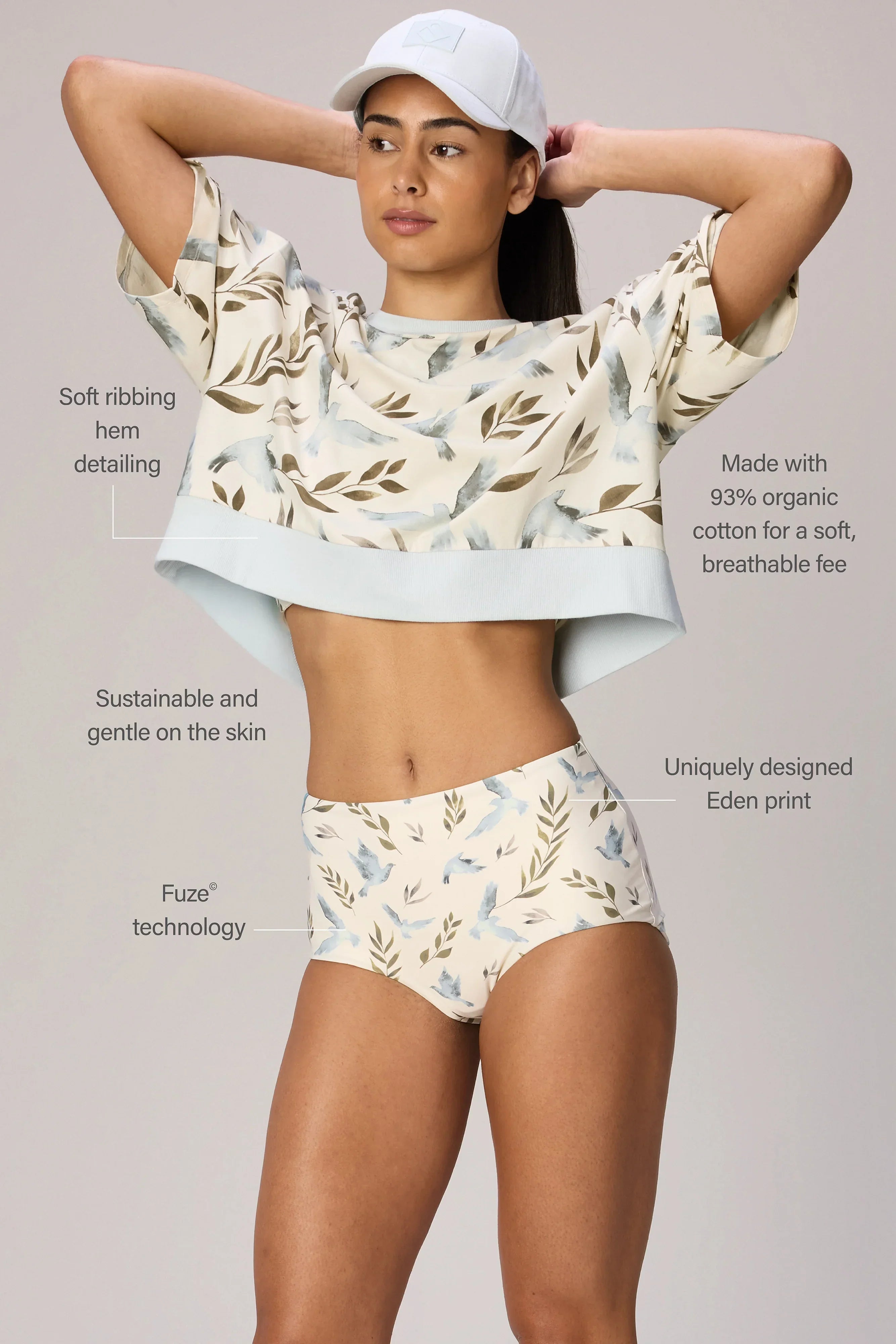 Womens Eden Cropped Tee