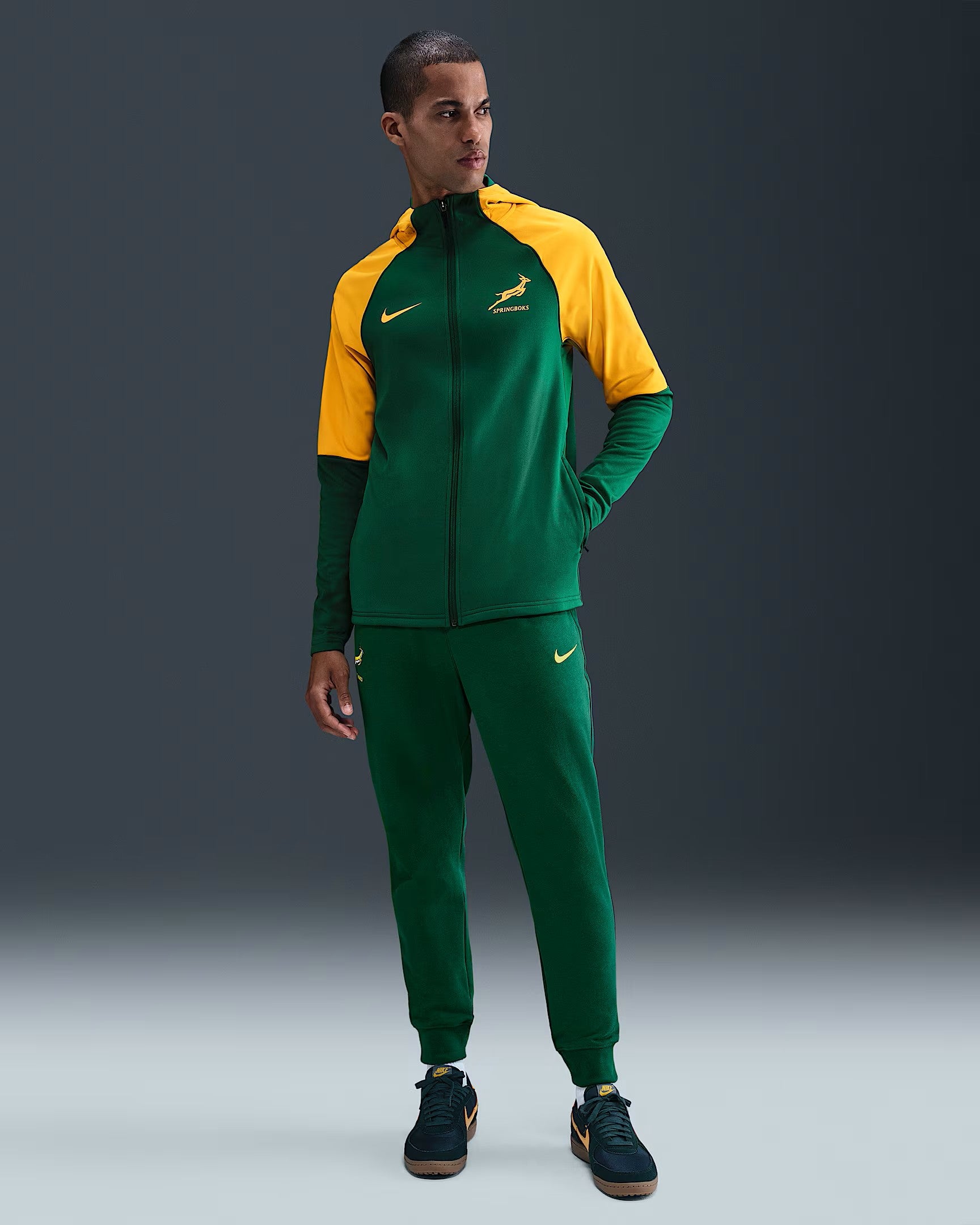 Mens Springboks FZ Training Hoodie