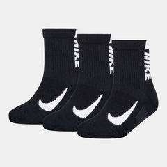 3 Pack Kids Multiplier Quarter Socks