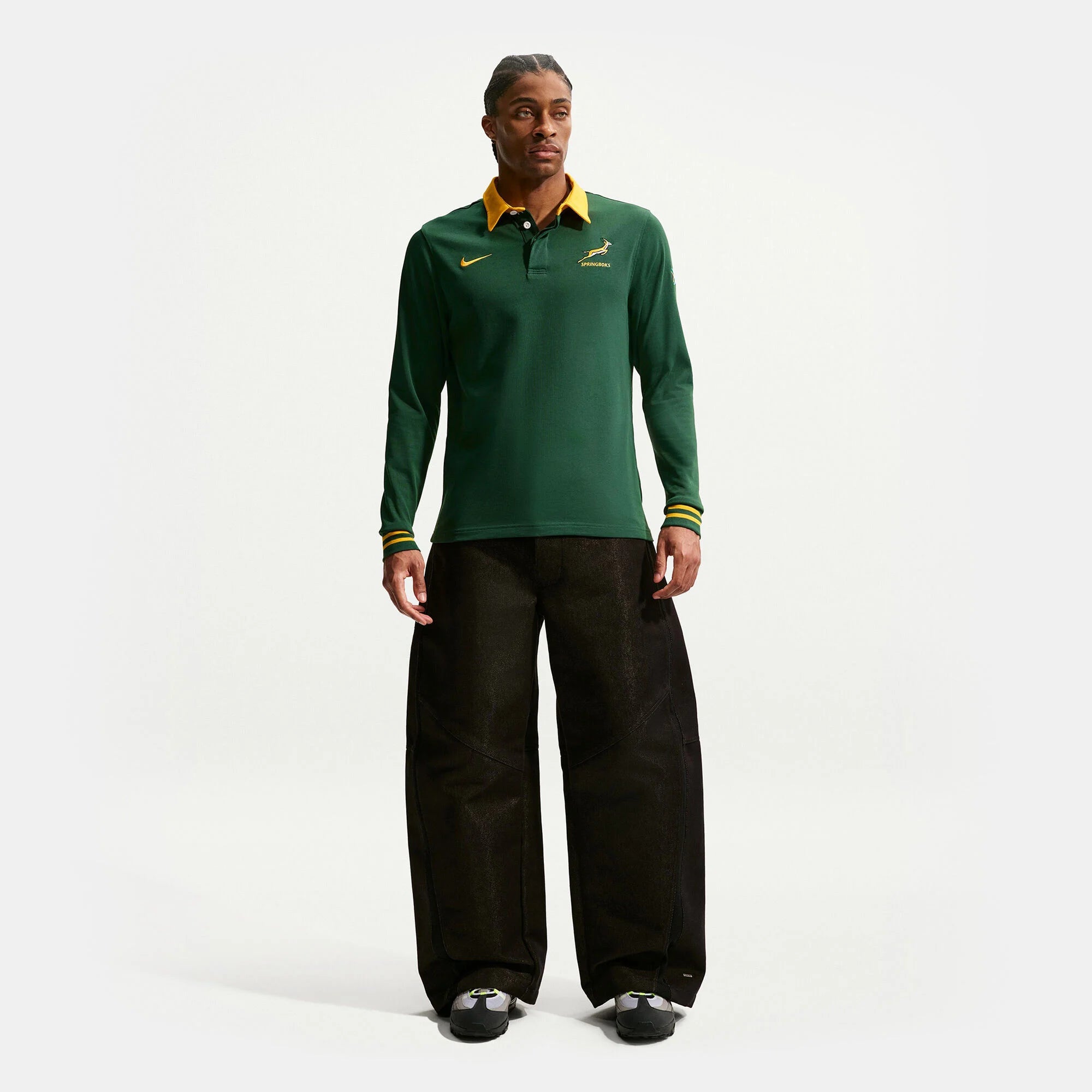 Mens Springboks LS Rugby Shirt