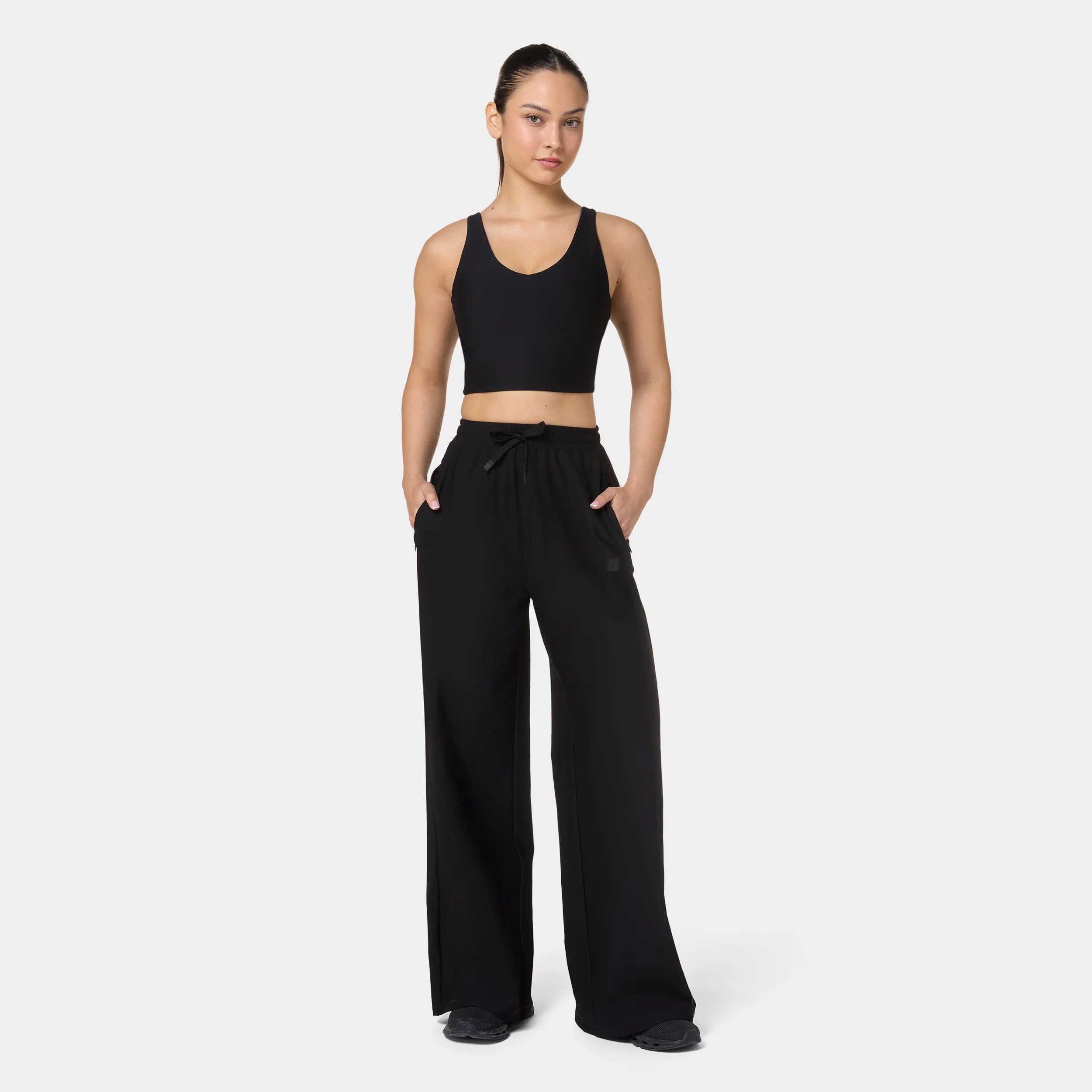 Womens Ribbed Wide Leg