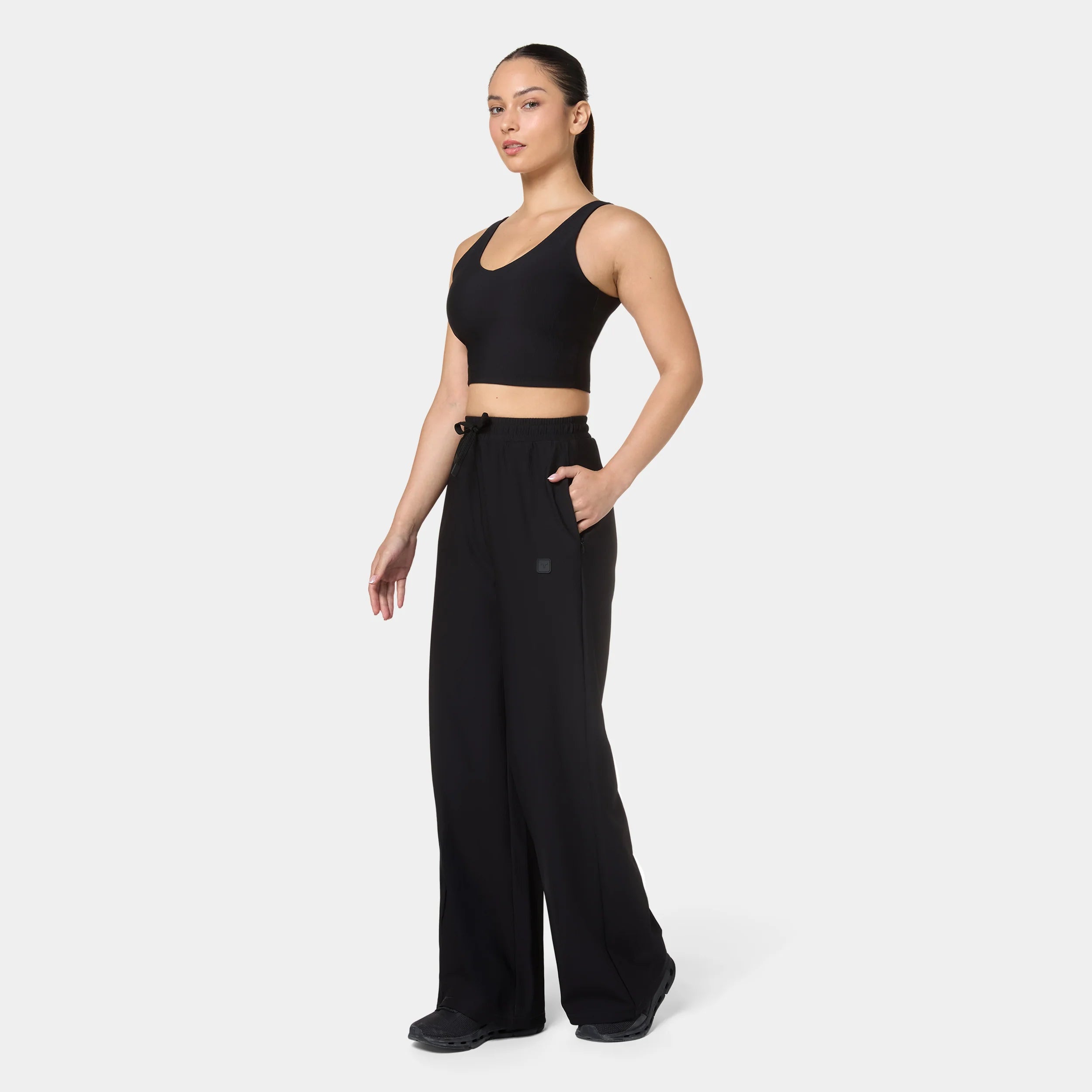 Womens Ribbed Wide Leg
