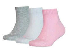 3 Pack Kids Plain Quarter Socks