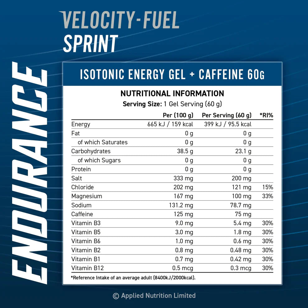 Endurance Sprint Gel Caffeine Fruit Burst 60 Milliliters