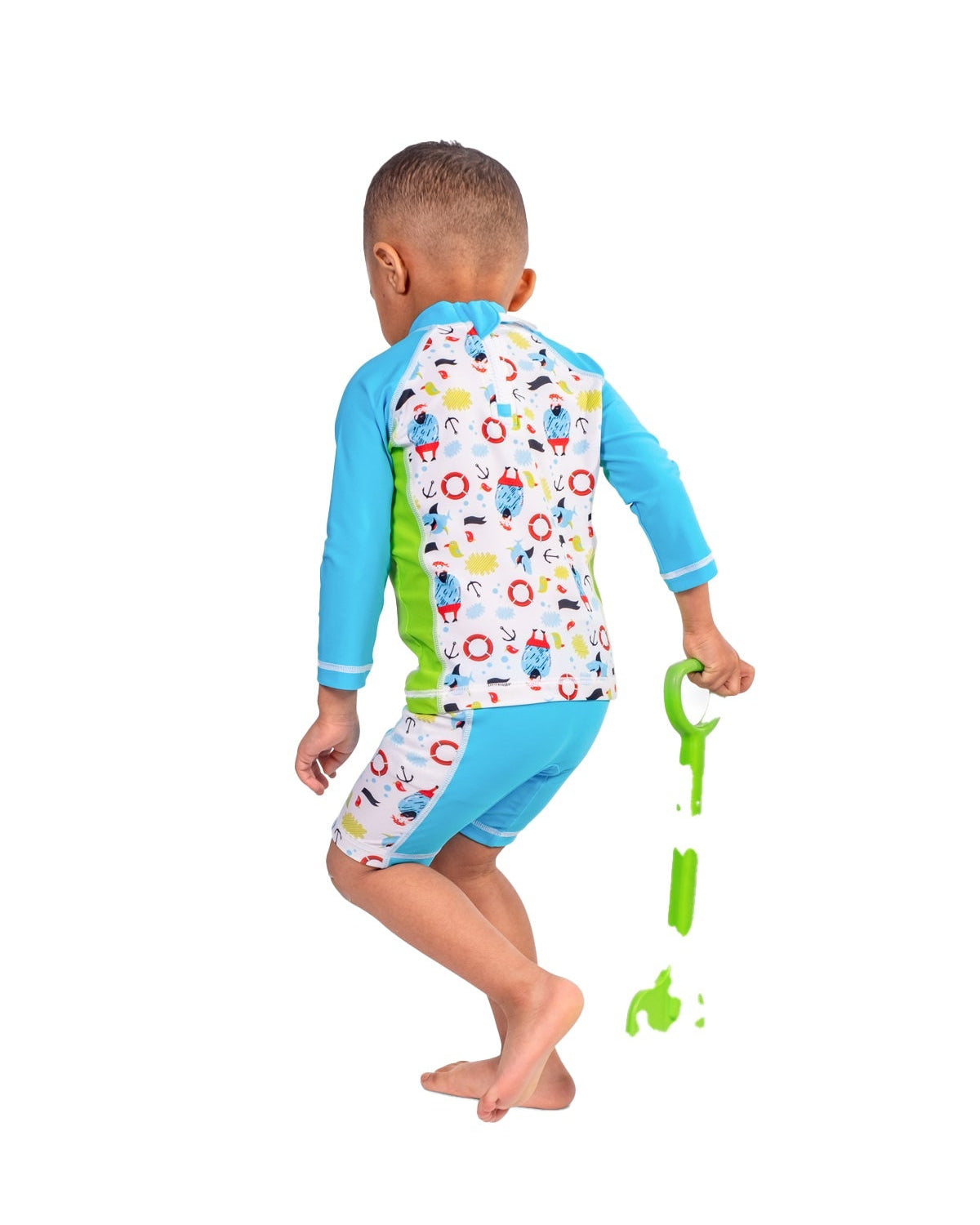 Baby Boys Blue Pirate Two Piece Swimsuit