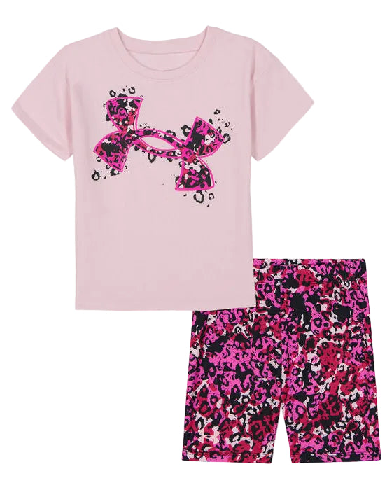 Girls Performance Printed T-Shirt Short Set