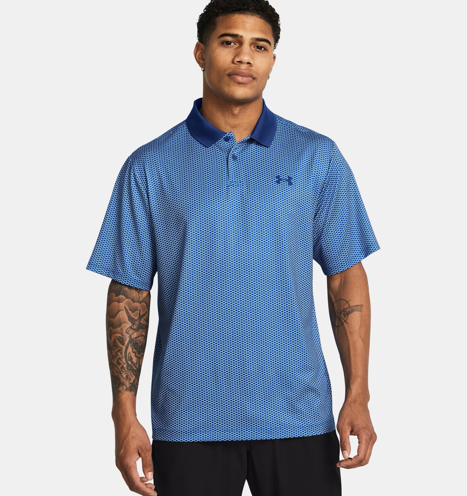 Mens Performance Printed Golf Polo