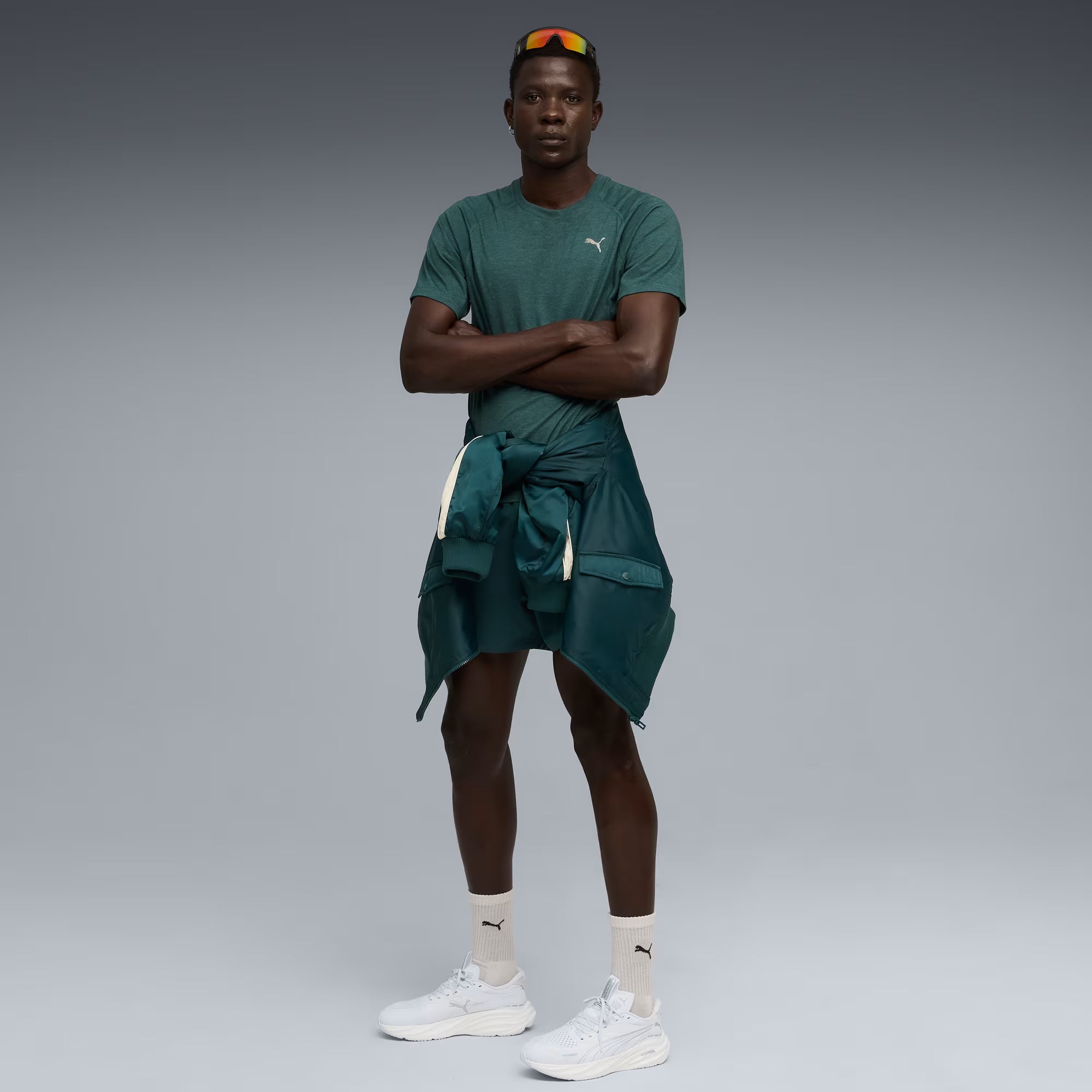 Mens Run Velocity Sleeve T-Shirt