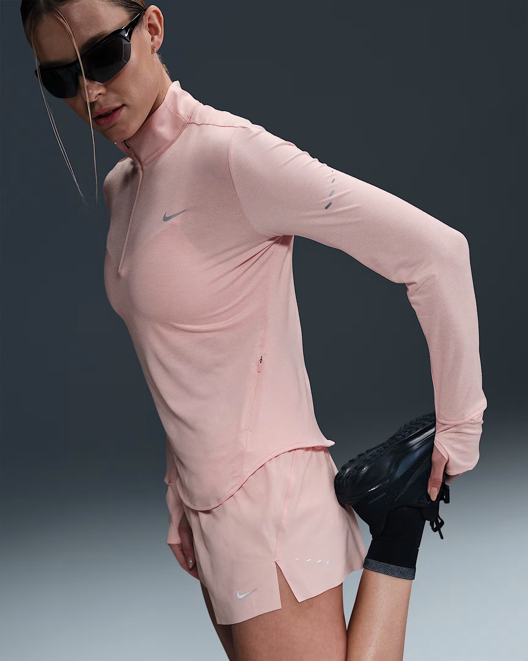 Womens Dri-Fit Swift Half Zip Longsleeve
