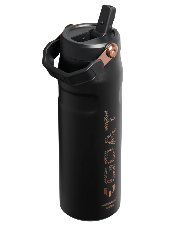 Messi x Iceflow Flip Straw 2.0 Goat Black 24 Ounce Bottle