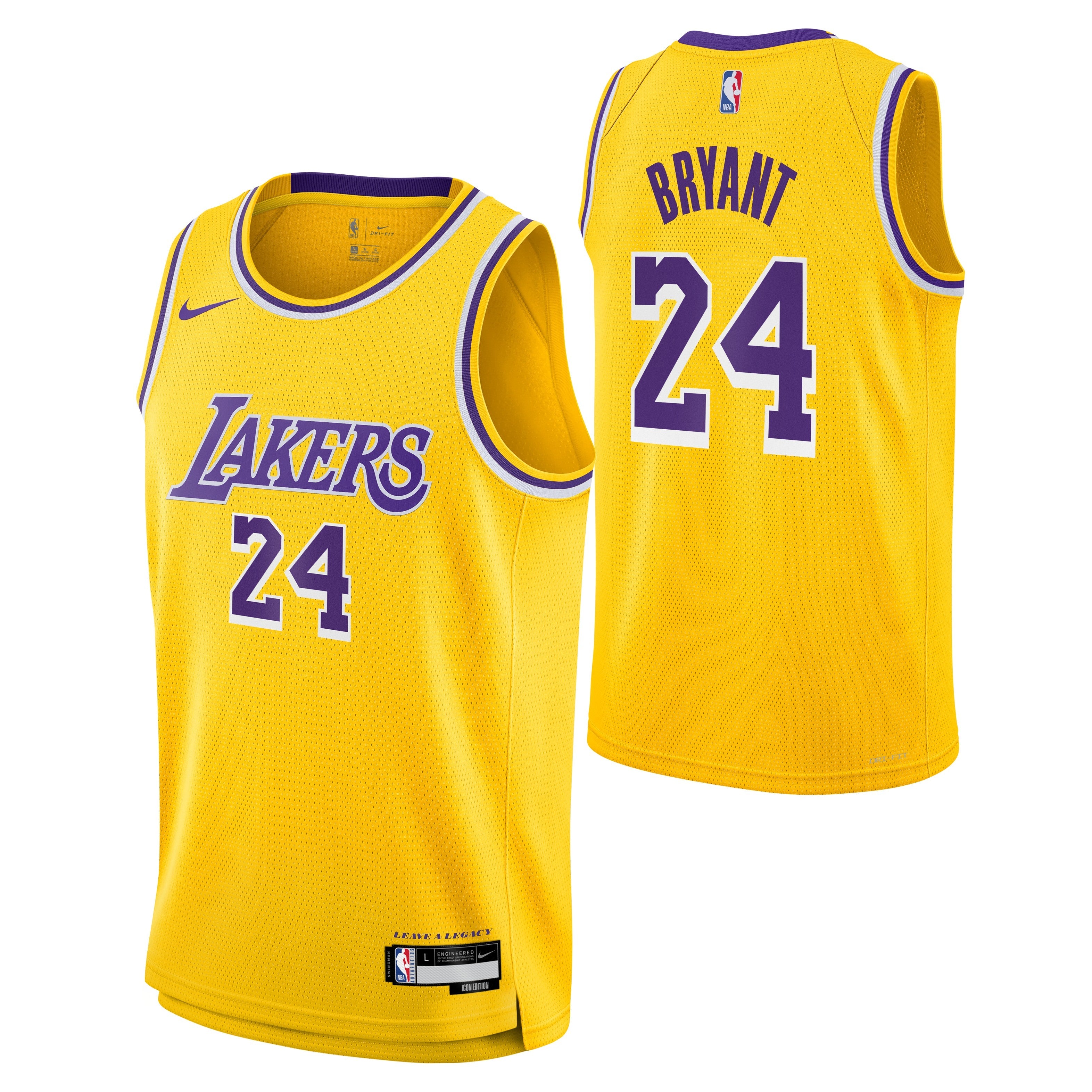 Nike Junior Los Angeles Lakers Kobe Bryant Icon Replica Jersey - Shop ...