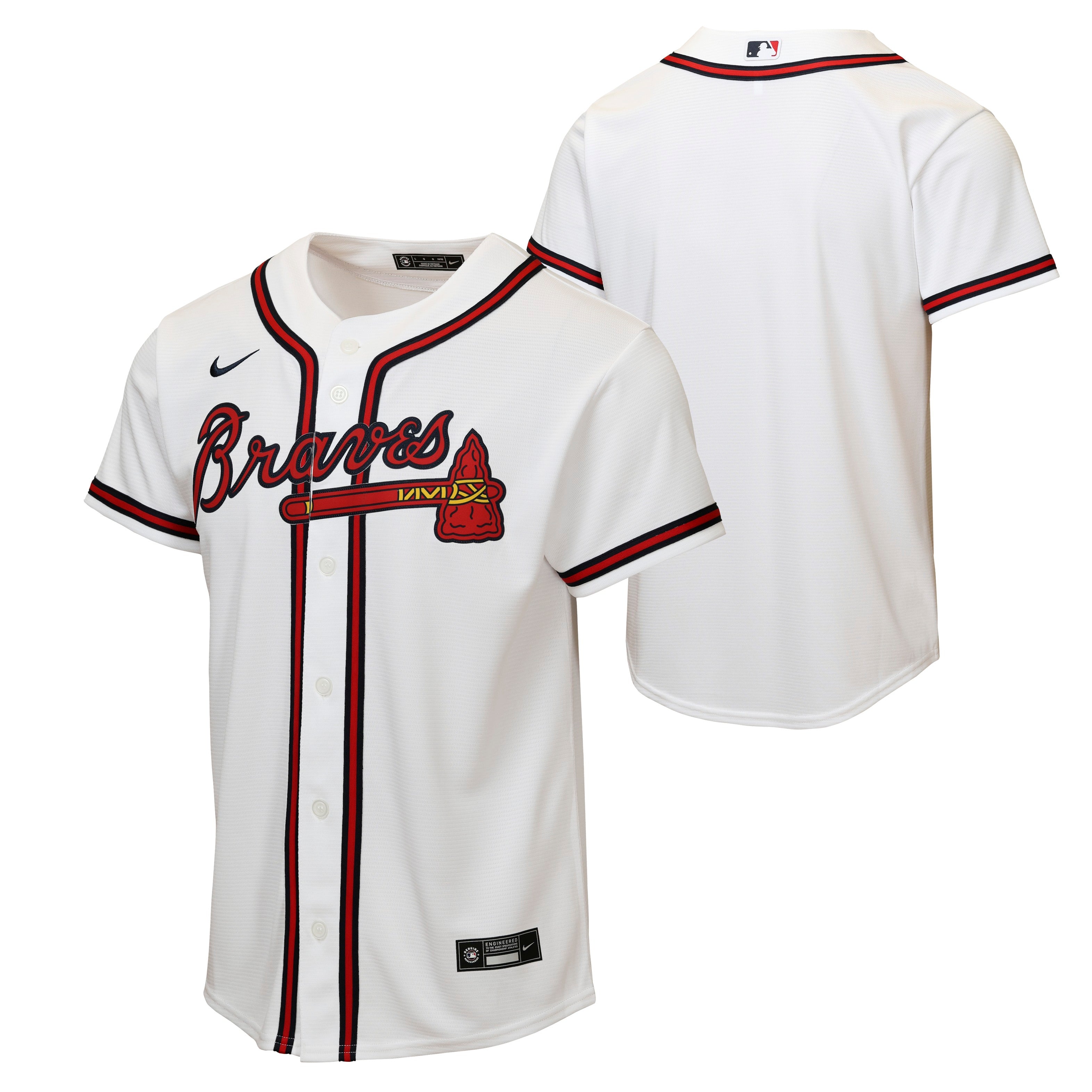 Junior Atlanta Braves Home Replica Jersey