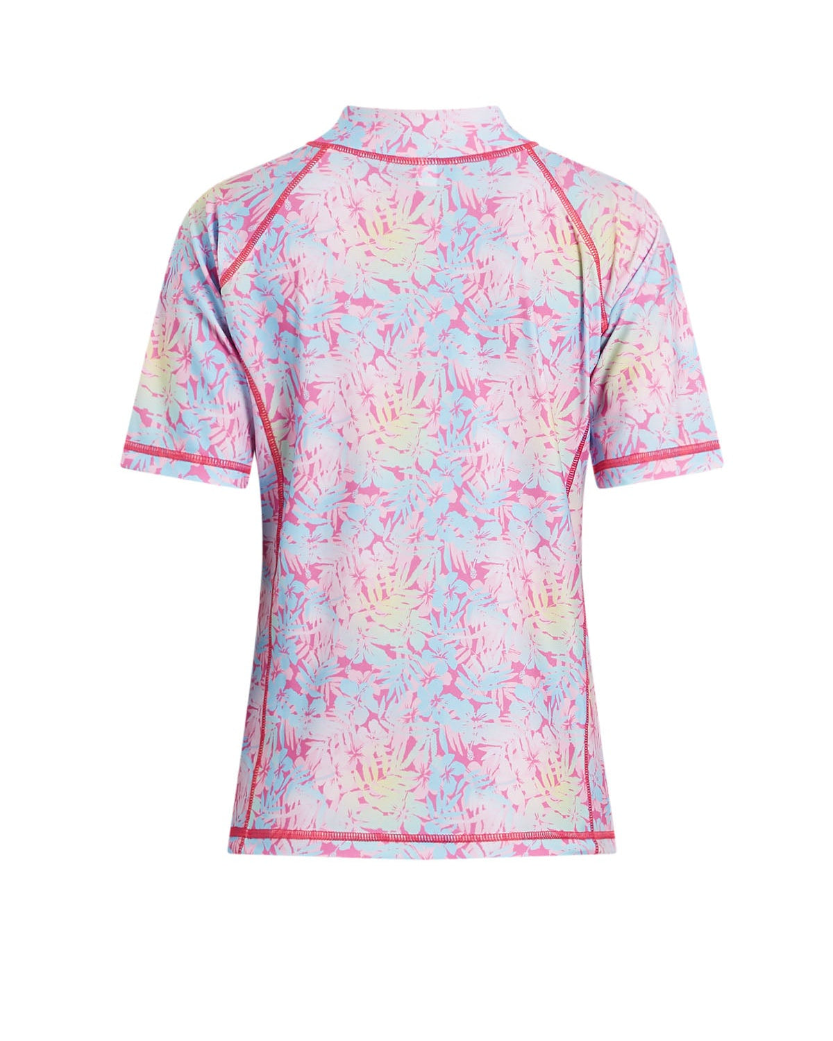 Girls Floral Rainbow Short Sleeve RashGuard