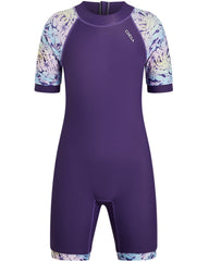 Girls Floral Rainbow One Piece Suit