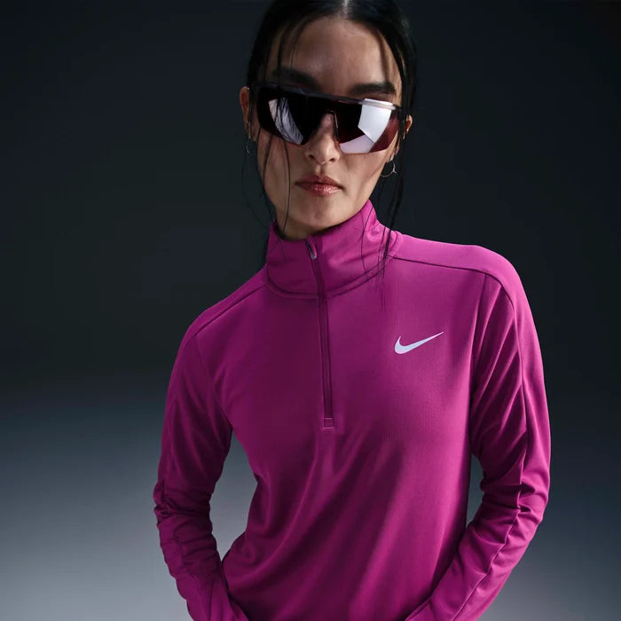 Womens Running Dri Fit Pacer Half Zip Long Sleeve T-Shirt