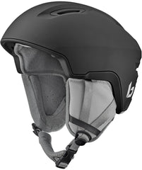 Atmos Pure Black Matte Ski Helmet