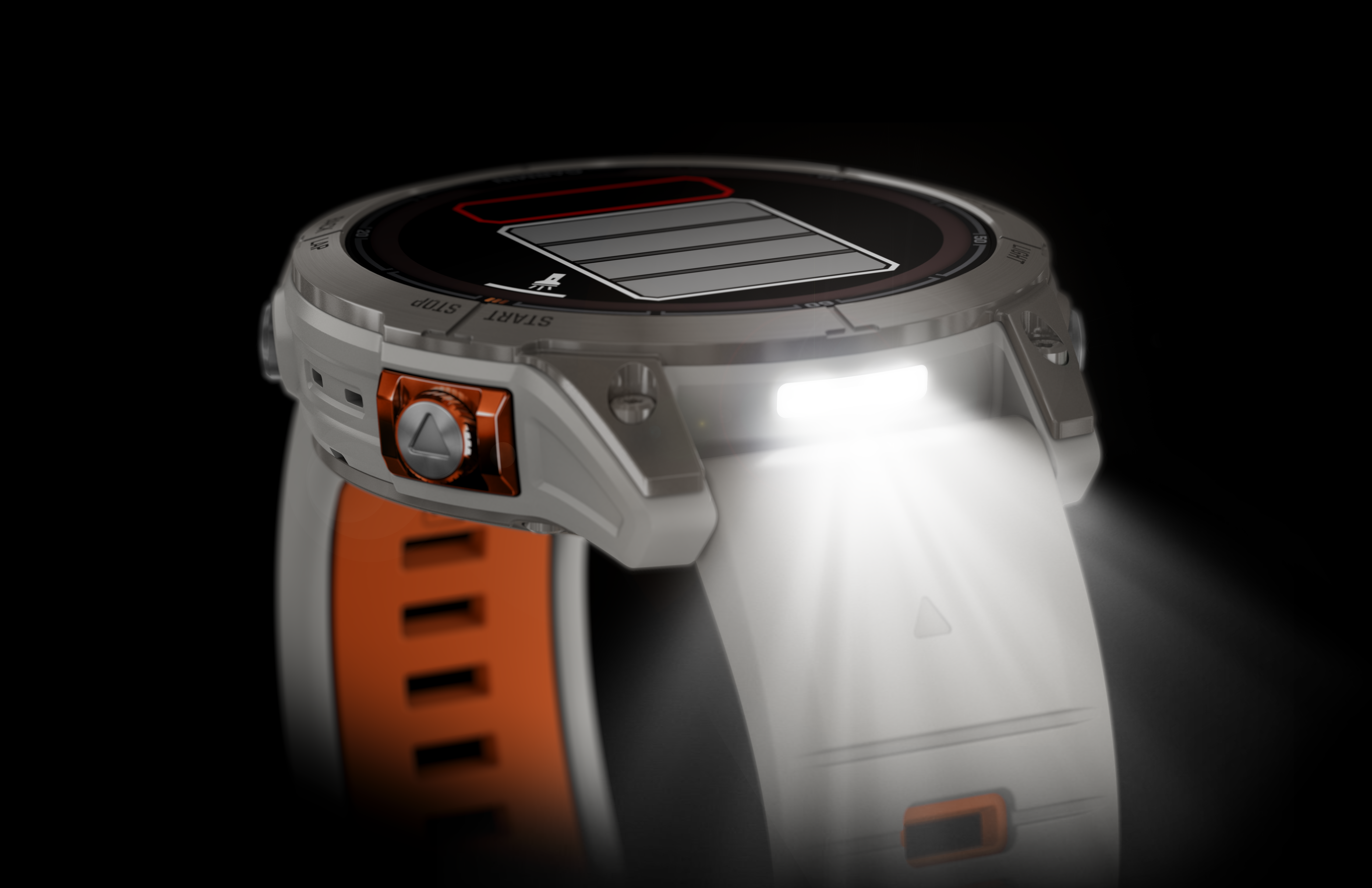 Fenix 7 Pro Sapphire Solar Titanium Gray Ember Orange Band