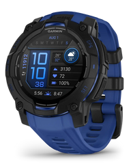 Instinct 3 Amoled Black Bolt Blue Black Silicone Band 45 MM