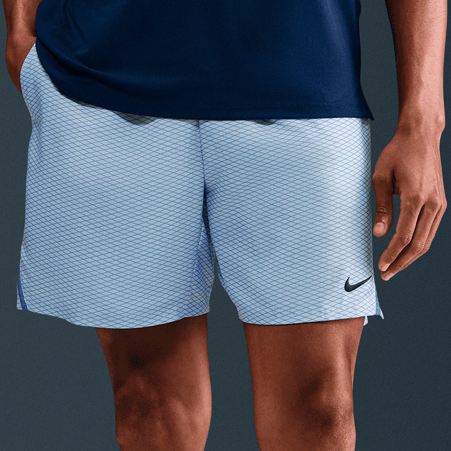 Mens Dri-Fit Victory AOP 7 Inch Tennis Short