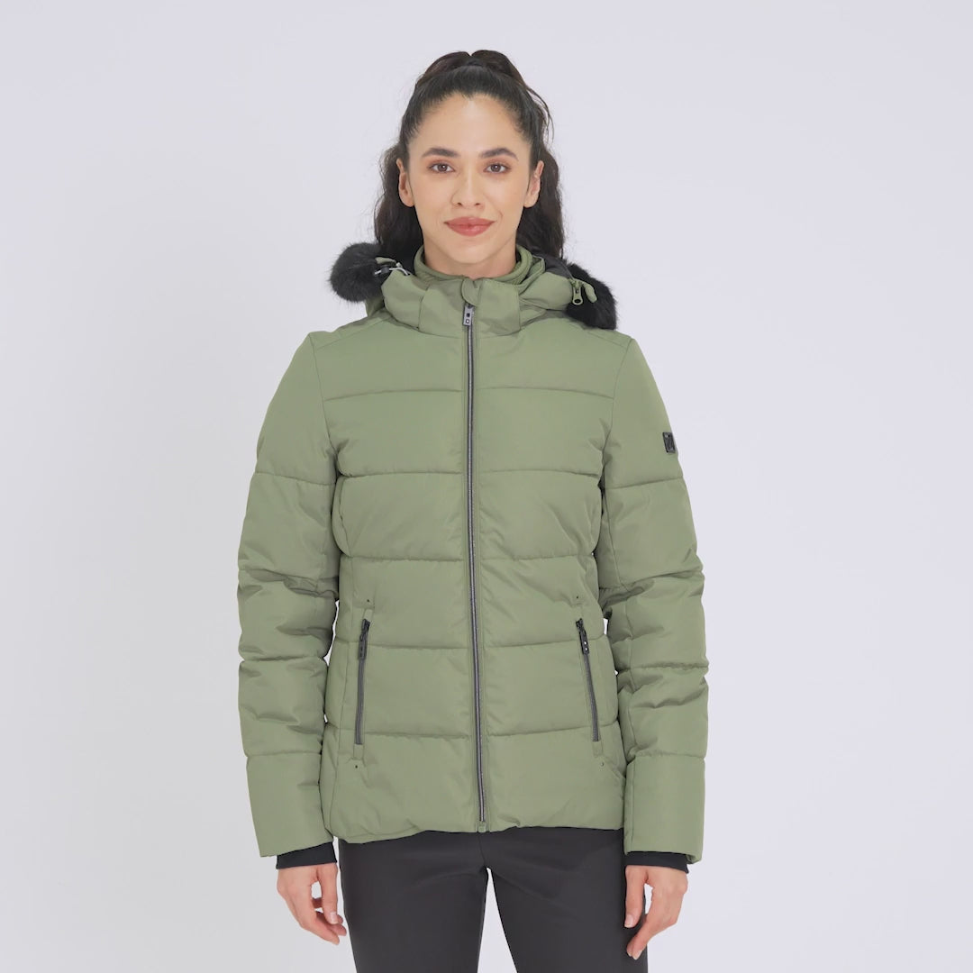 Womens Ski Glamourize Waterproof Padded Jacket